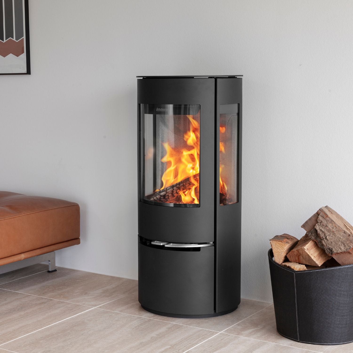 aduro-22-kaminofen-holz-mit-holzfach-und-aduro-tronic image 2