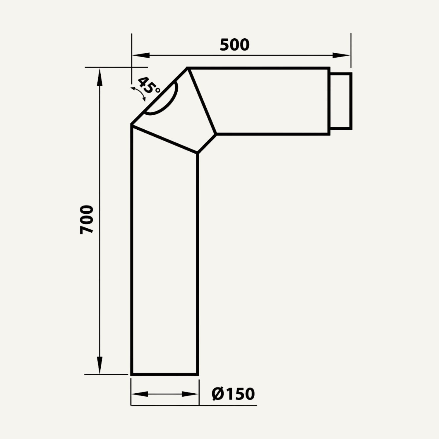 aduro-9-rauchrohrknie-2x45-mit-reinigungs-ffnung-schwarz image 2
