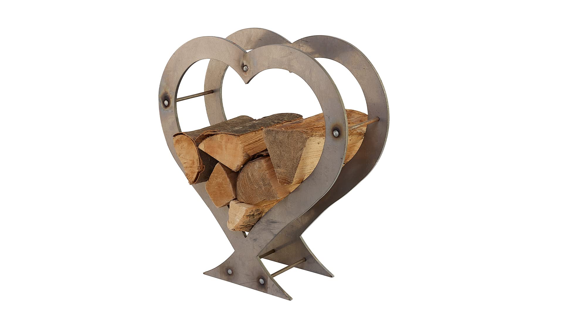 hark-fifty-holzlege-herzform-stahl-corten-edelrost-brennholz image 3