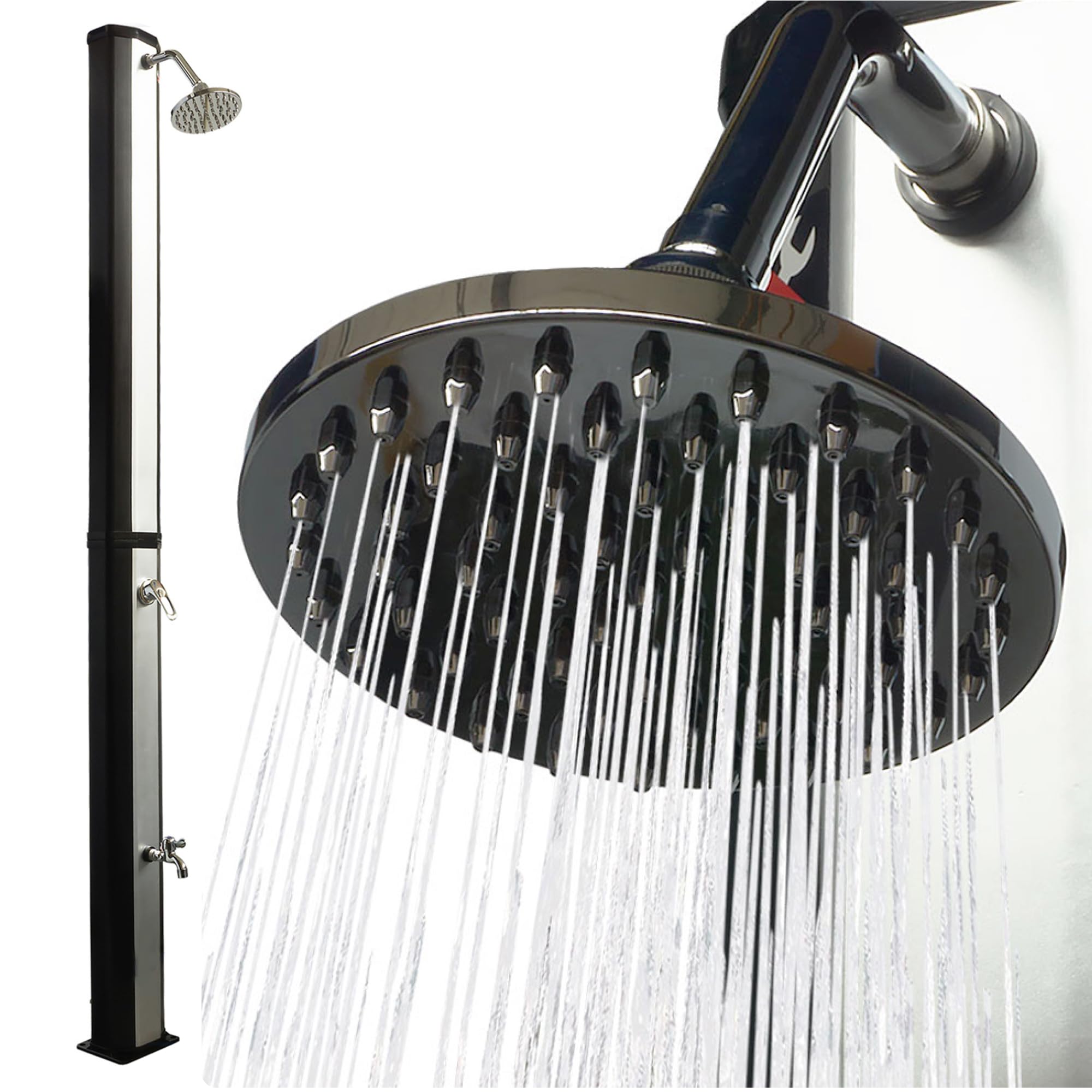 nemaxx-solardusche-35-liter-gartendusche-schwarz-silber-fu-dusche image 1