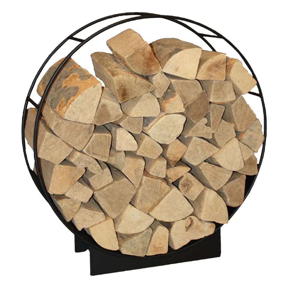 hark-fifty-holzwiege-75-cm-schwarz-metall-kaminholzkorb image 1