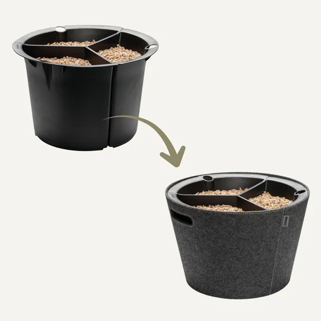 aduro-p1-korbset-f-r-holzpellets-filz-grau-2-in-1 image 1