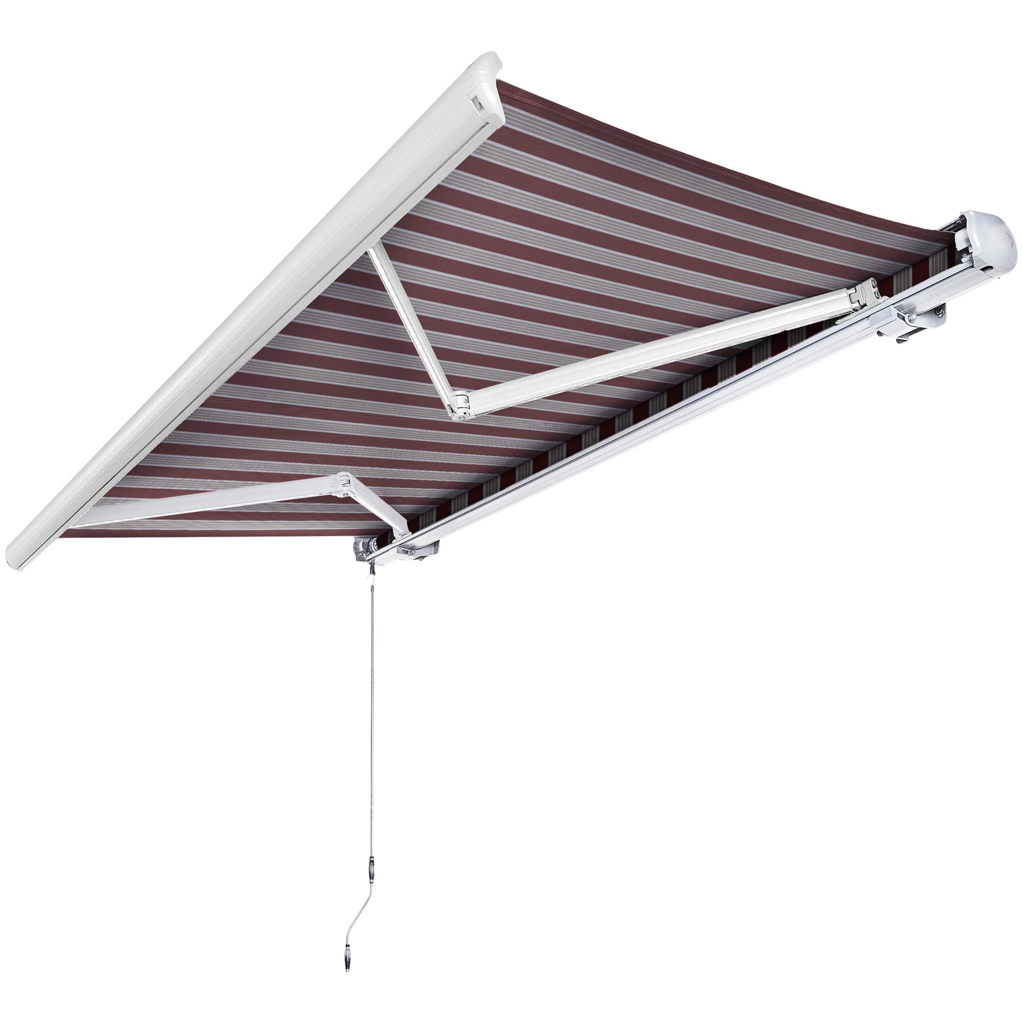 nemaxx-vollkassettenmarkise-elektrisch-350x300-cm-led-weinrot-wei image 3