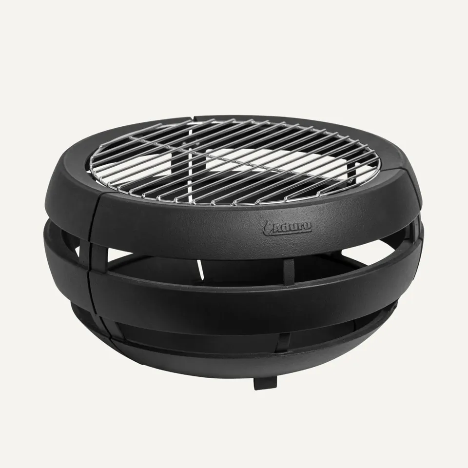 aduro-feuerschale-gusseisen-rund-mit-grillrost image 1