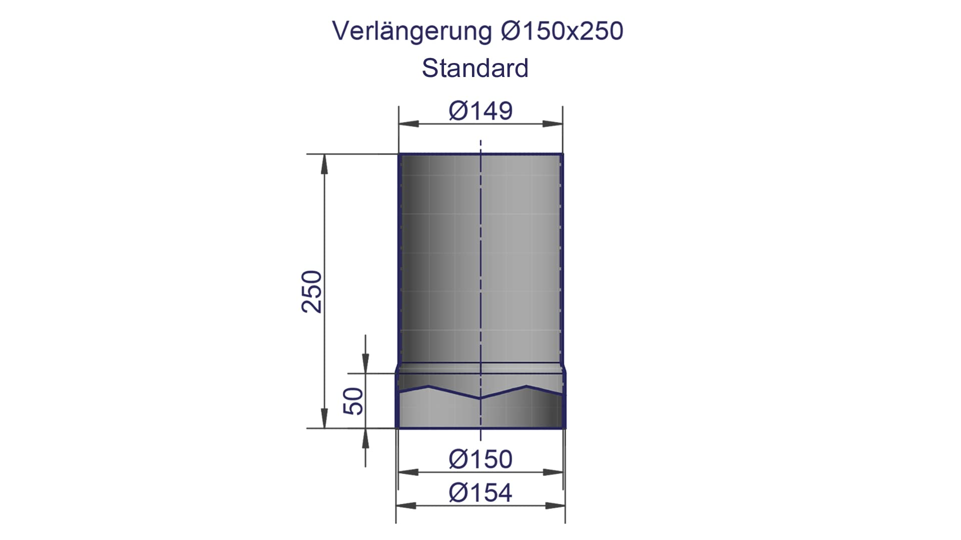 hark-44-5-x-rauchrohr-150mm-250mm-graphit-ofenrohr image 2