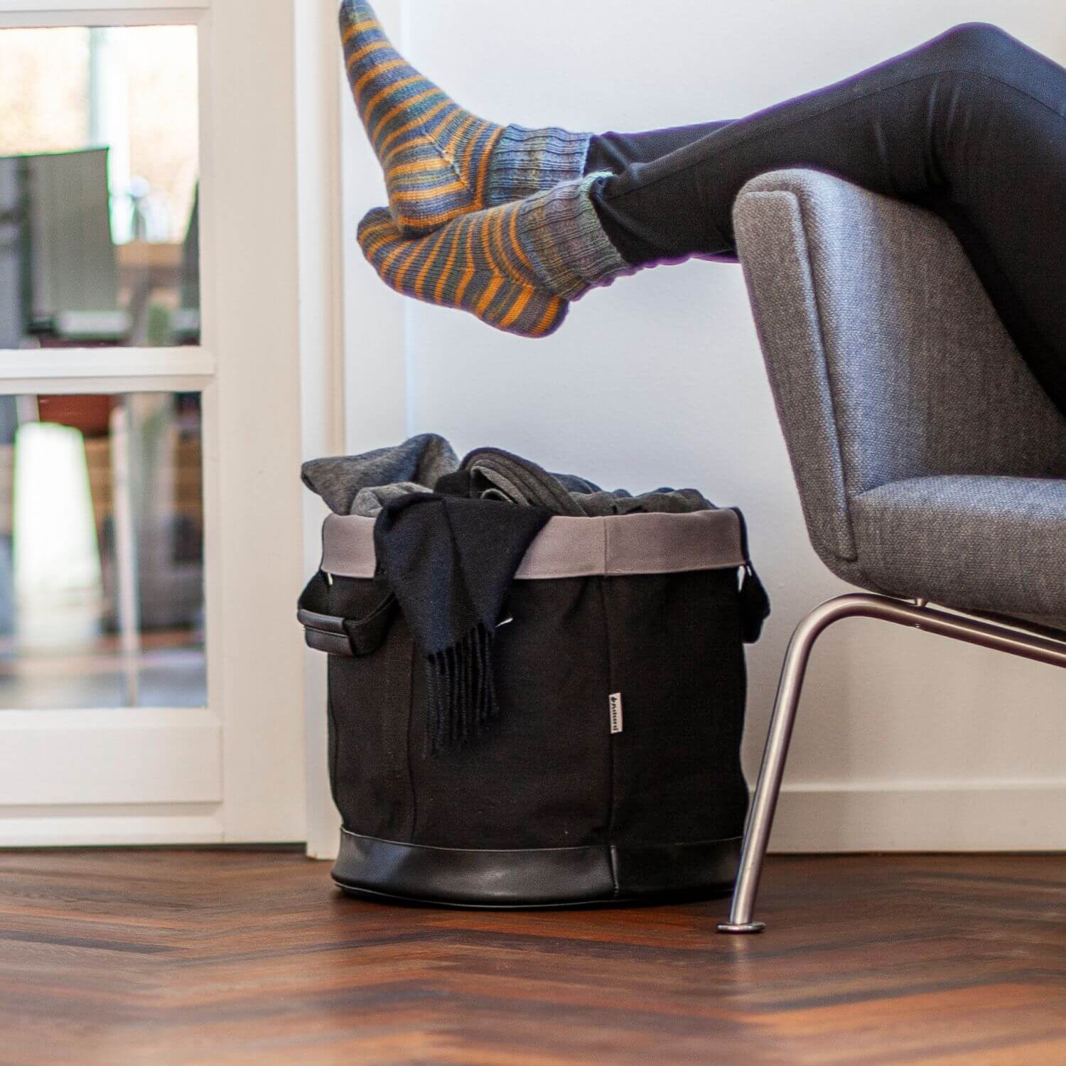 aduro-9-proline-holztasche-schwarz-canvas-leder image 2