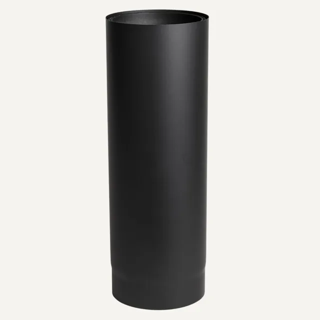 aduro-9-halbisoliertes-rauchrohr-0-5-m-schwarz-2-mm-stahl image 1