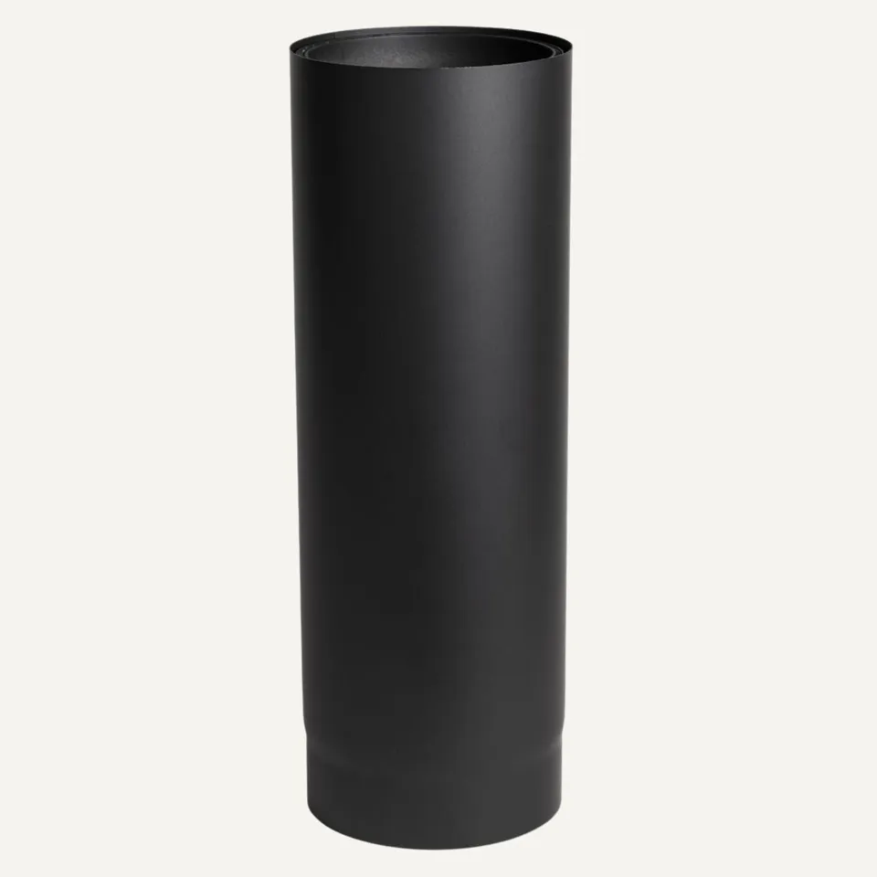 aduro-9-halbisoliertes-rauchrohr-0-5-m-schwarz-2-mm-stahl image 1