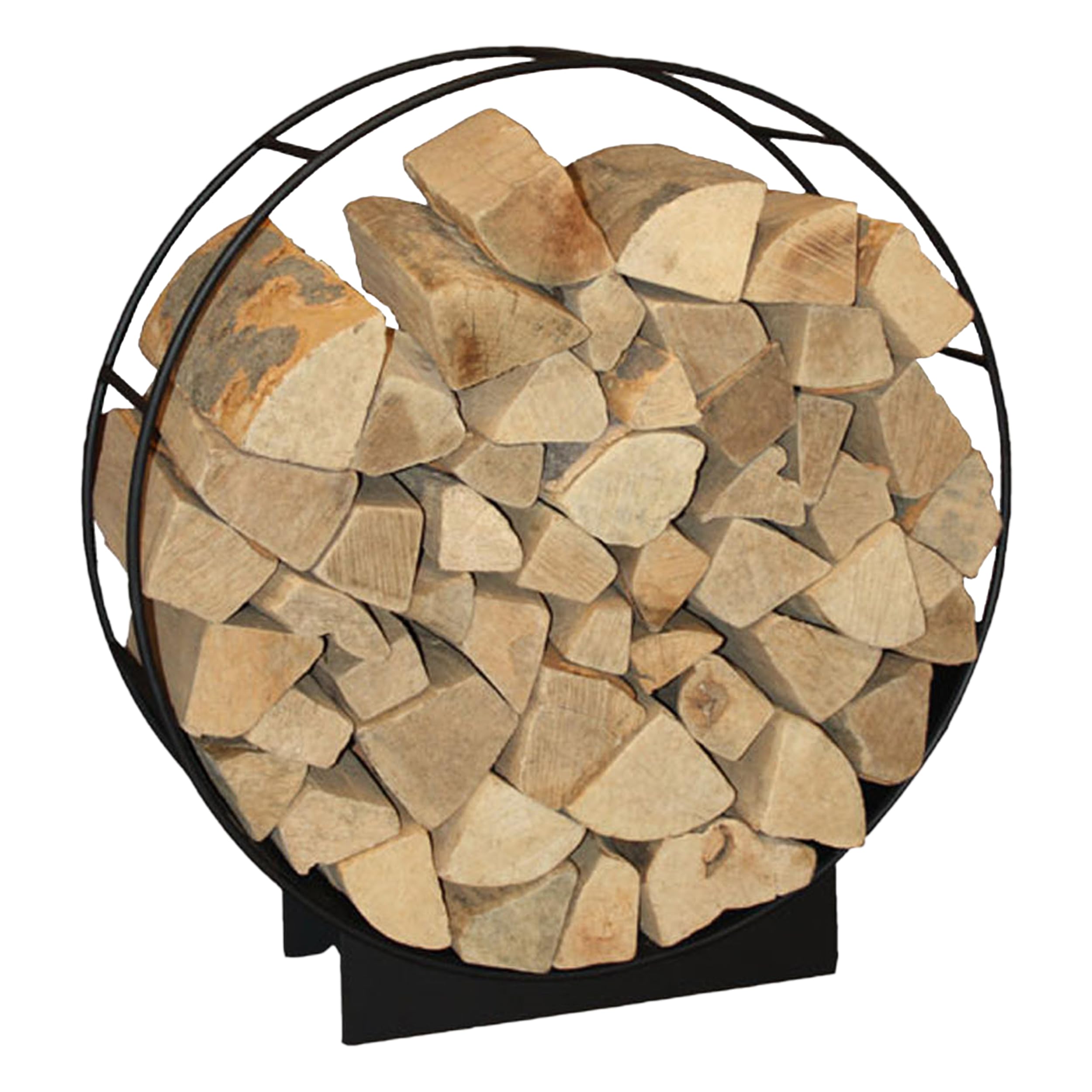 hark-fifty-holzwiege-75-cm-schwarz-metall-kaminholzkorb image 1