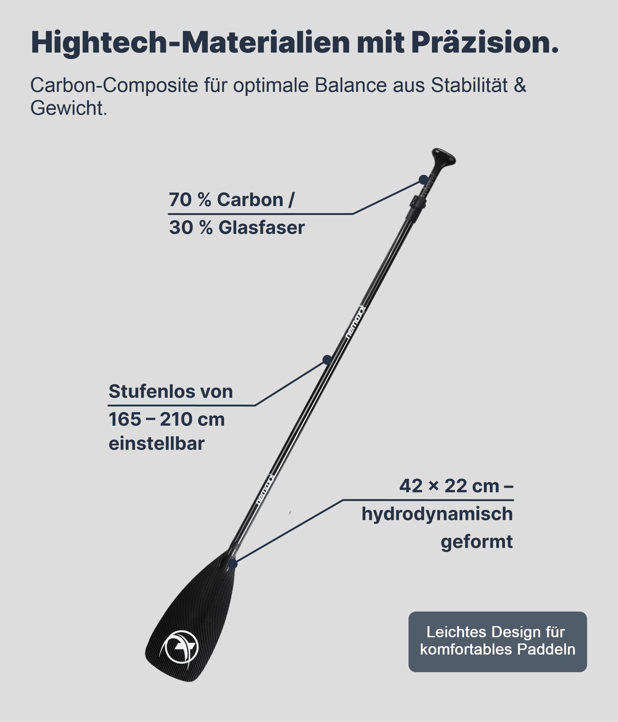 nemaxx-sup-paddel-165-210-cm-carbon-glasfaser-3-teilig image 4