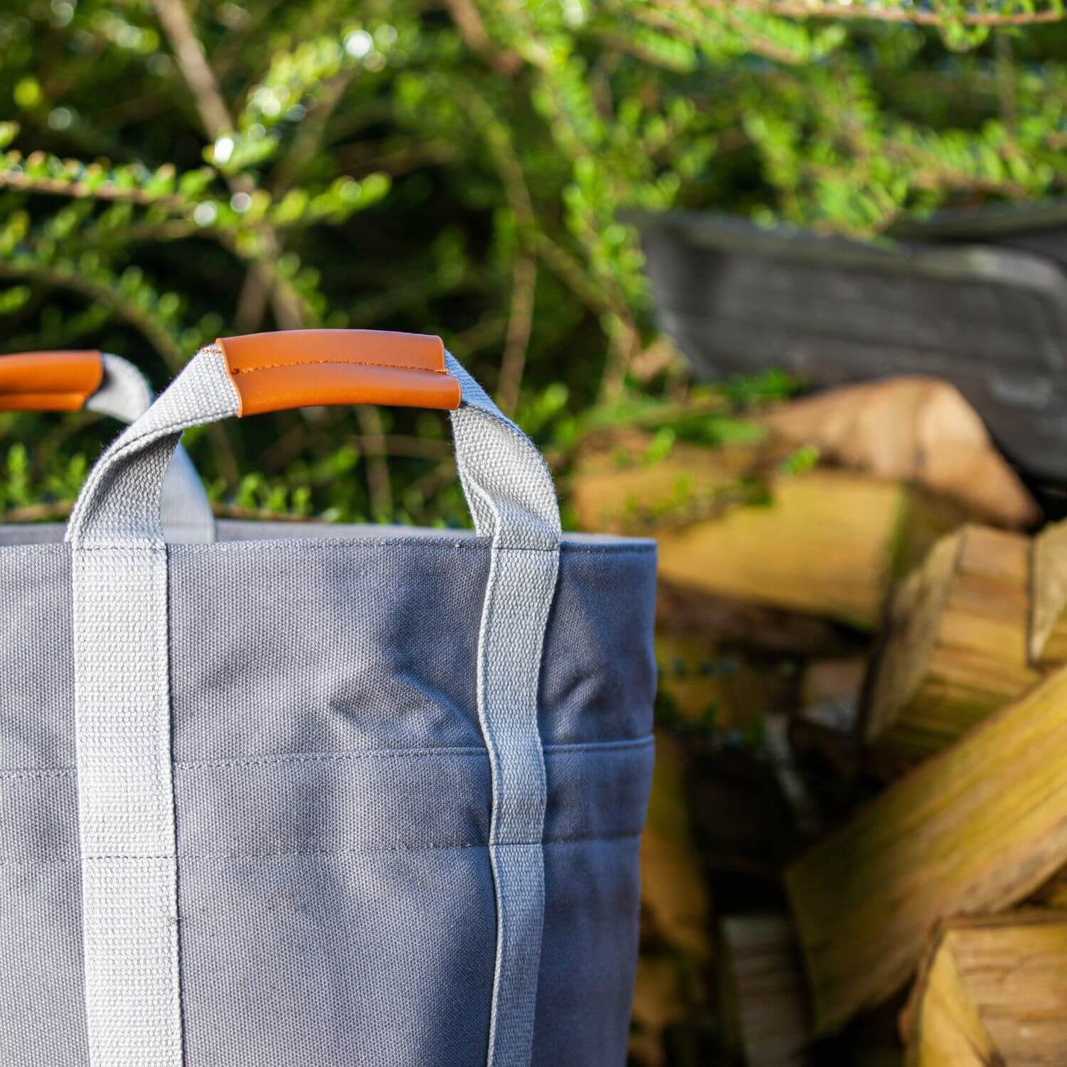 aduro-proline-holztasche-grau-brennholztasche-canvas image 4