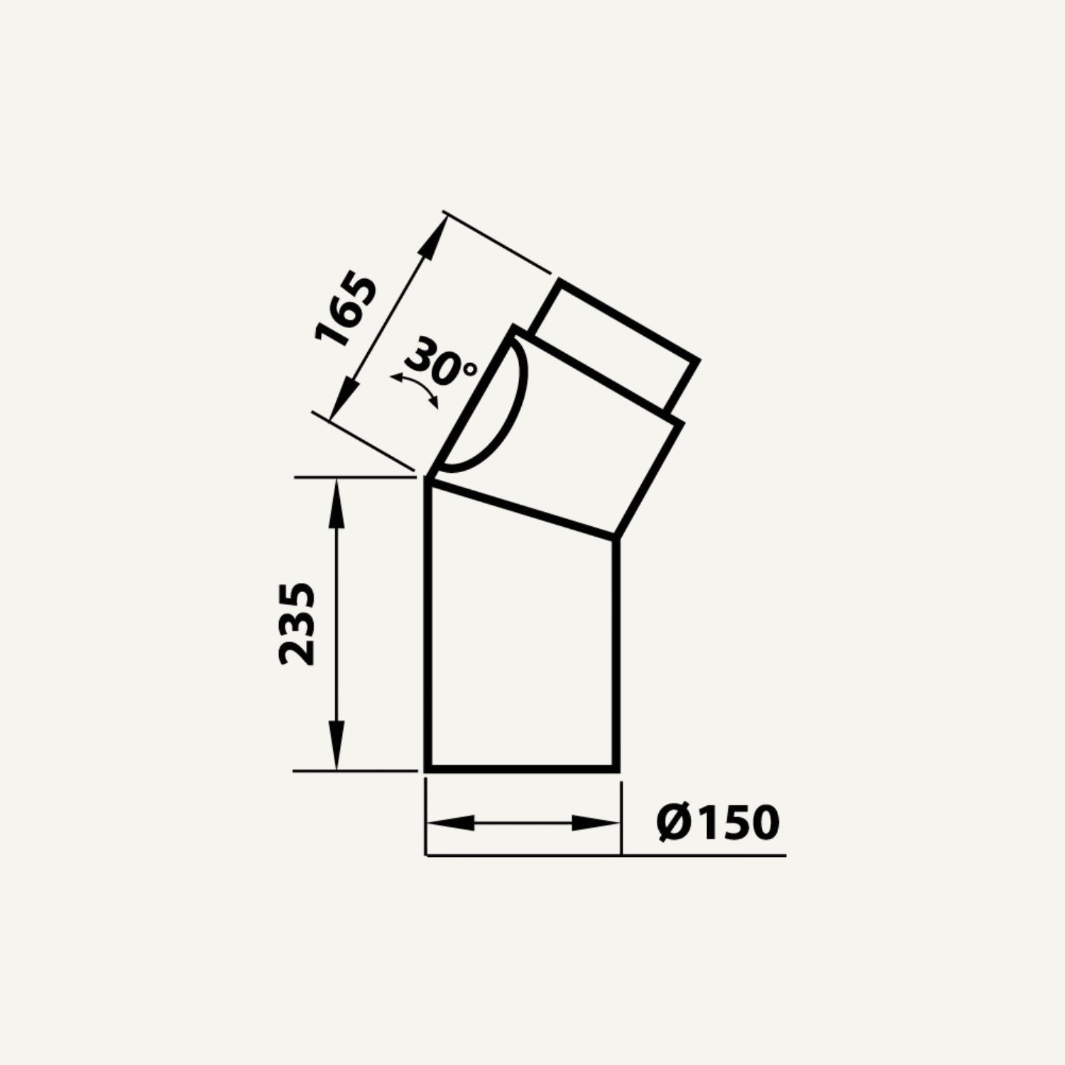 aduro-9-rauchrohrbogen-30-mit-reinigung-schwarz image 2