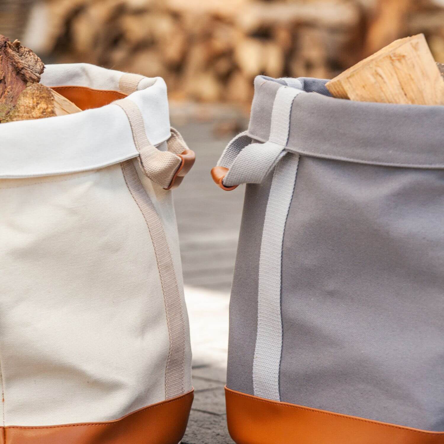 aduro-proline-holztasche-grau-brennholztasche-canvas image 5