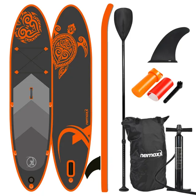 nemaxx-sup-board-aufblasbar-komplettset-mit-paddel-und-pumpe image 1