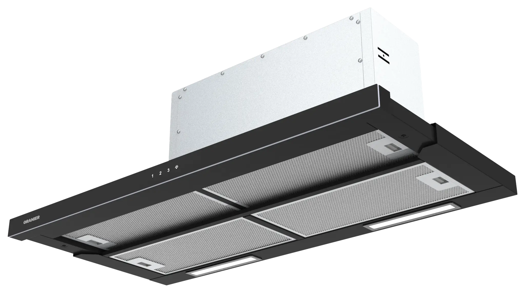 oranier-fla-690-flachl-fter-90-cm-schwarz-glas-mit-led image 1