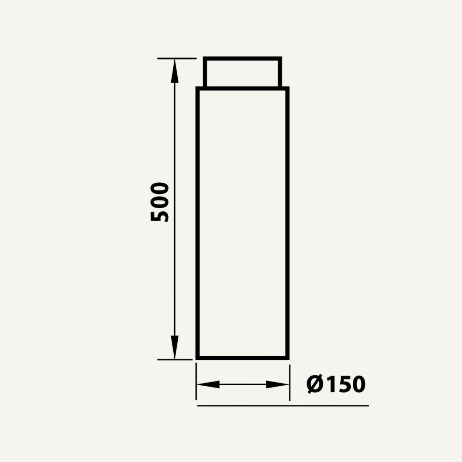 aduro-9-rauchrohrverl-ngerung-500-mm-ofenrohr-schwarz image 2