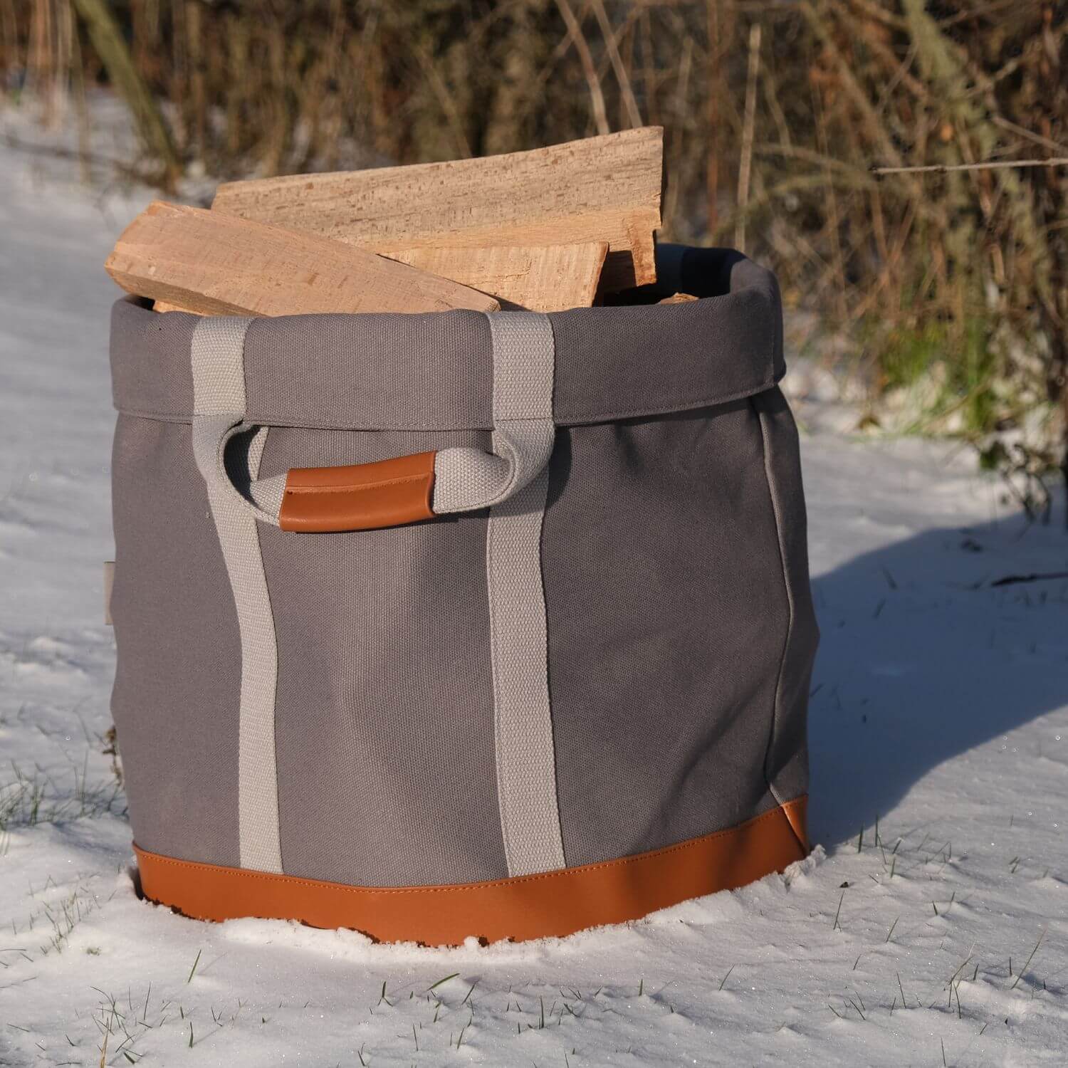 aduro-proline-holztasche-grau-brennholztasche-canvas image 6