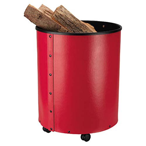 hark-fifty-holzkorb-mit-rollen-leder-rot-verschlei-fest image 2