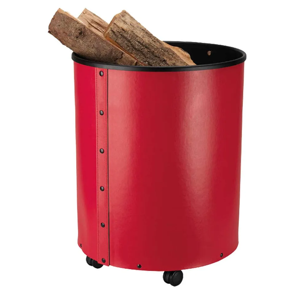 hark-fifty-holzkorb-mit-rollen-leder-rot-verschlei-fest image 1